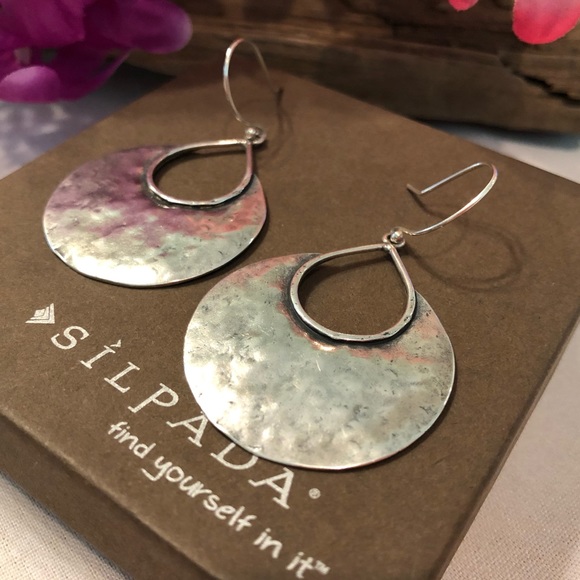 Silpada Crescent Sterling Silver Earrings W1539 VTG - Picture 7 of 15